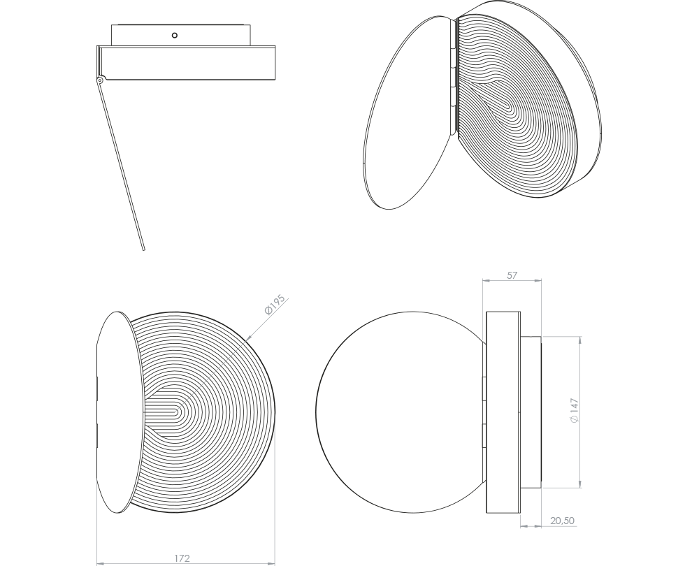 DCW éditions Poudrier wandlamp - 8