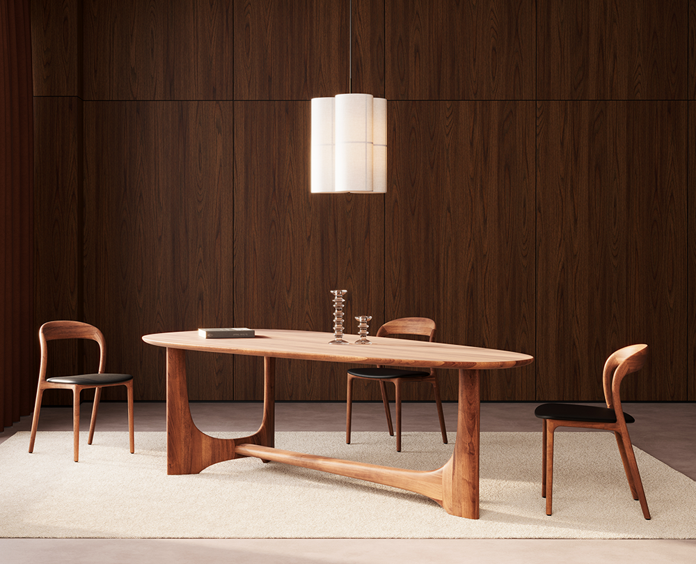 Artisan Oskar eettafel - Europese walnoot - 4