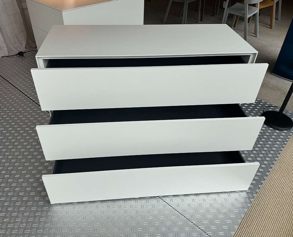 Form1 kast met lades laag wit 120 cm - 4