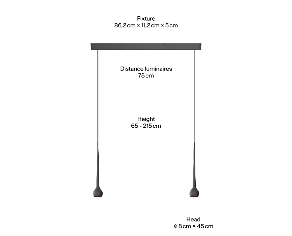GRAU Falling Sun Trace 2 hoogteverstelbaar hanglamp - 4