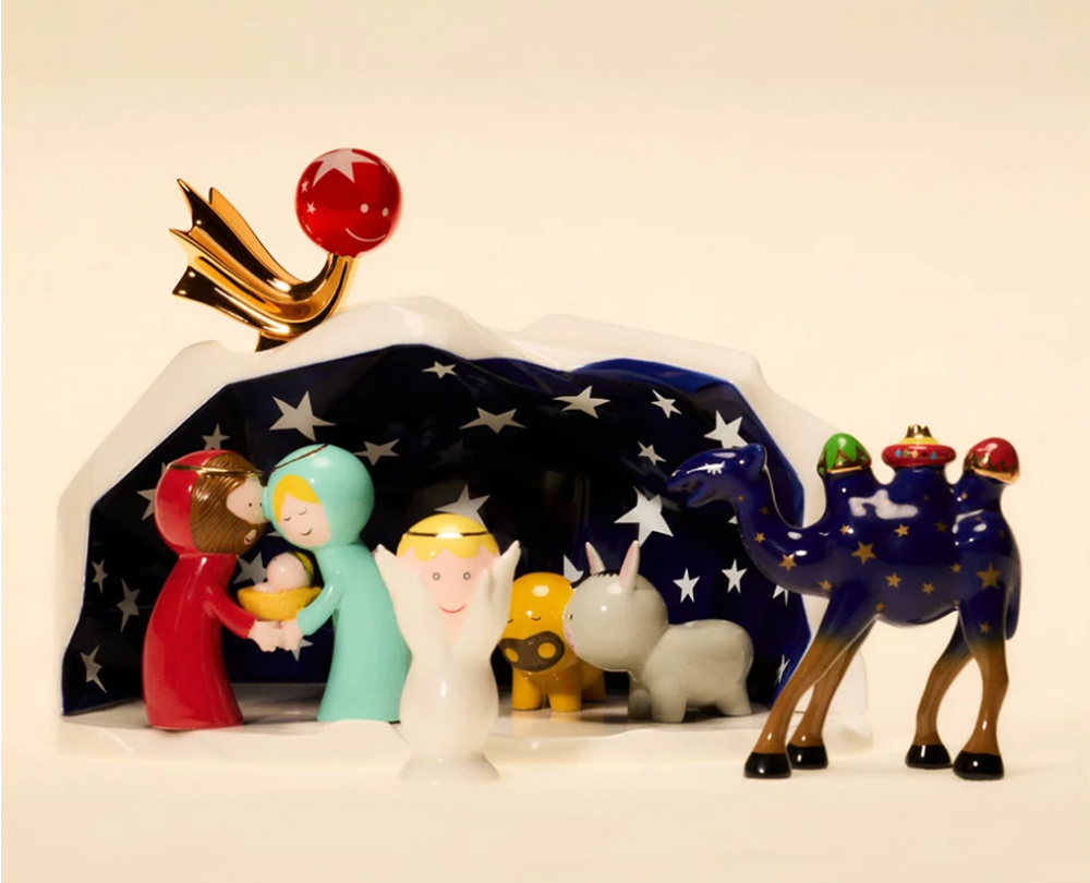 Alessi Heppy Eternity Baby - Kerststal met een set van 3 beeldjes - 2