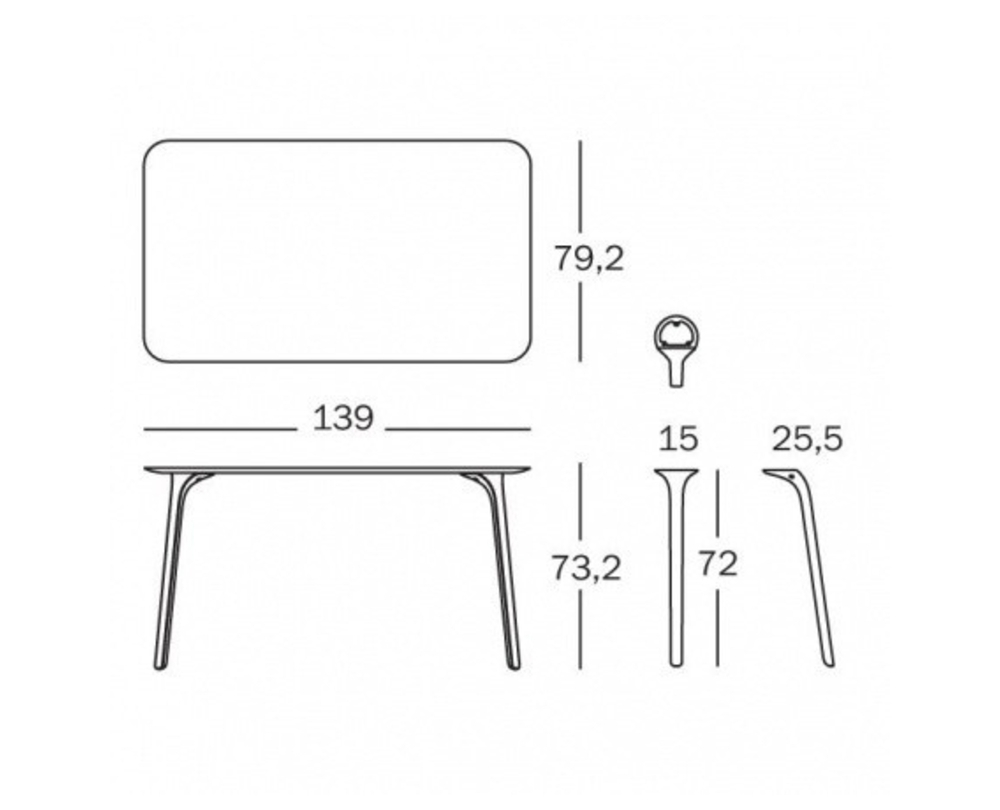 Magis Table First Outdoor tafel rechthoekig - 4