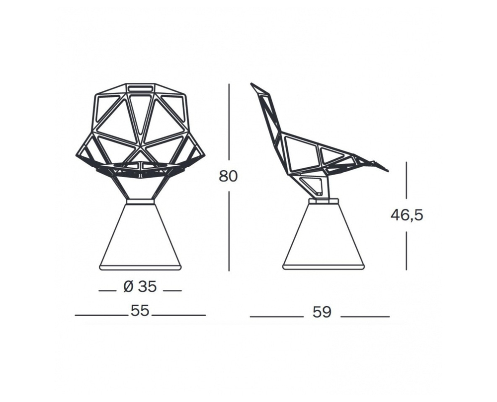Magis Chair One draaistoel met cementpoot - 13