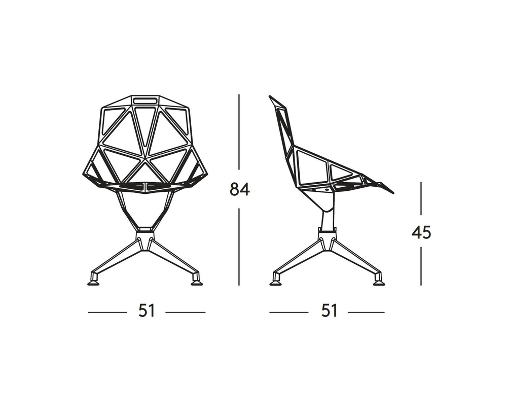 Magis Chair One 4Star draaistoel vierpootsonderstel - 5
