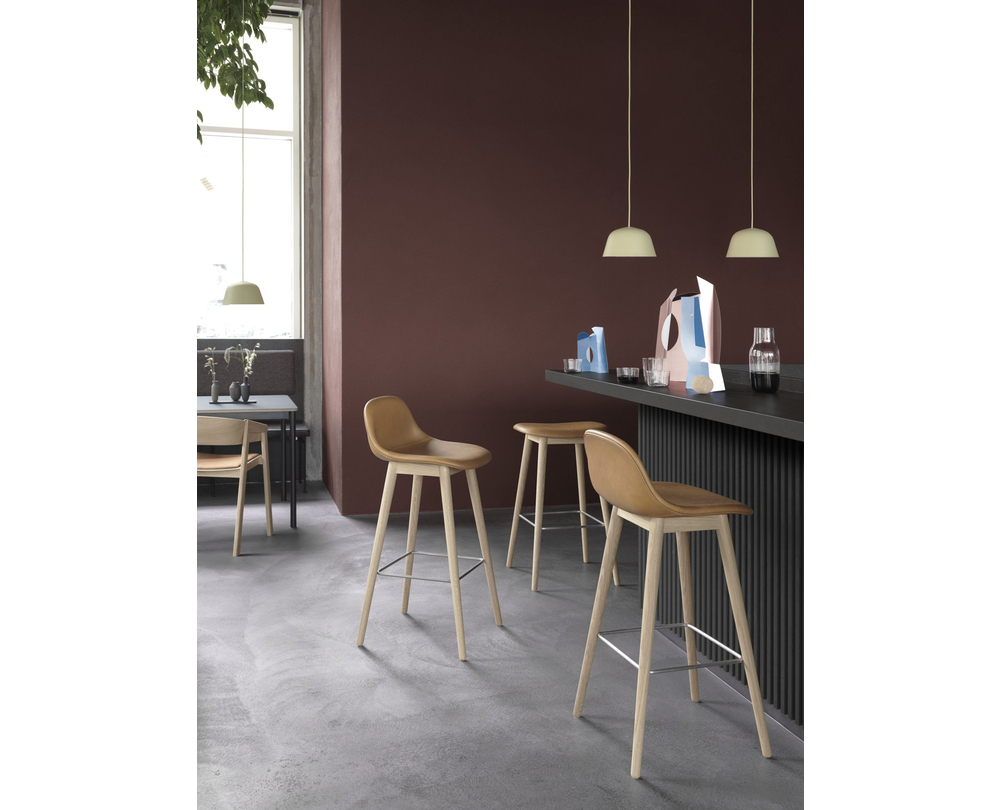 Verlenen Leerling kloon Muuto Fiber Wood barkruk (65 cm) | Gerritsma Interieur