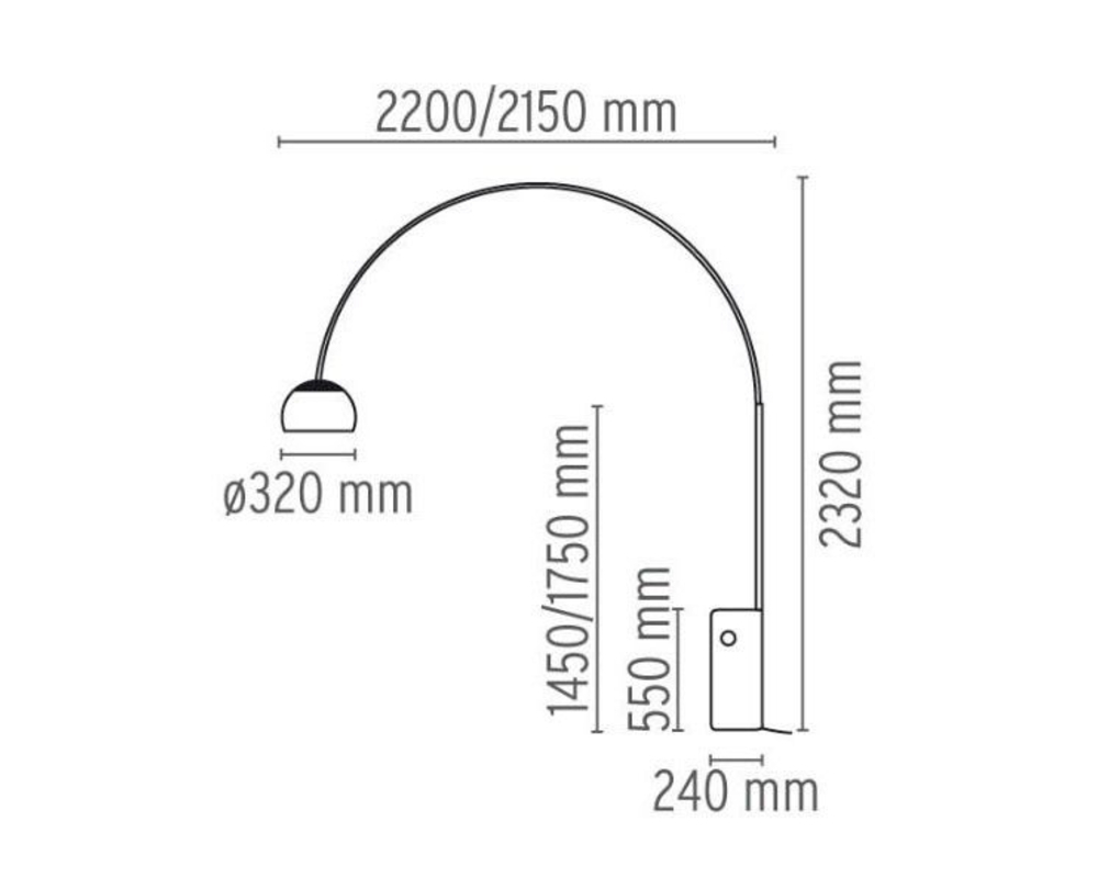 Flos Arco booglamp LED Interieur