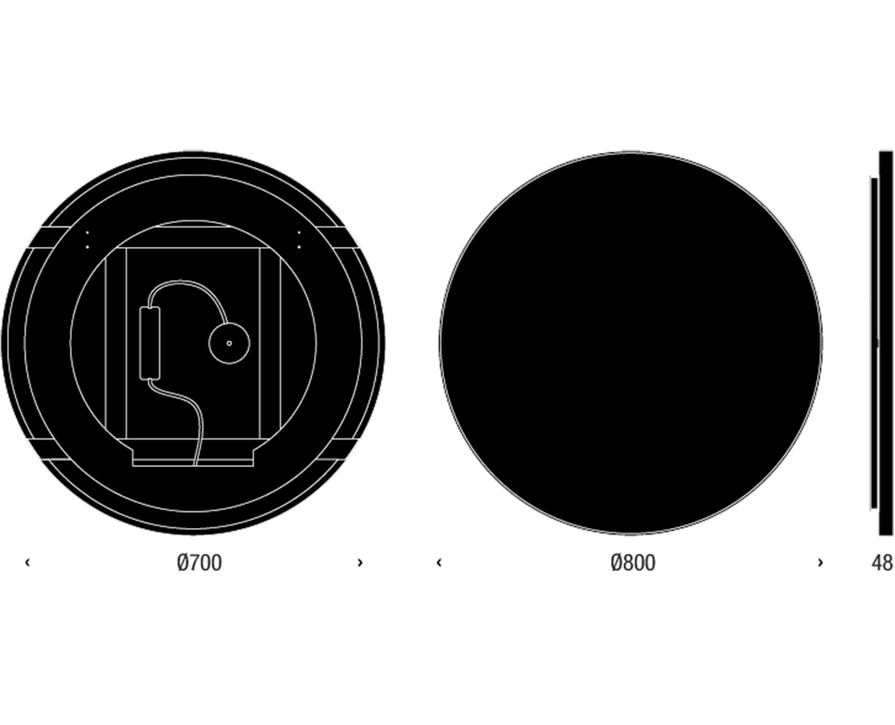 FROST UNU spiegel met verlichting 4142 Ø80cm - 7