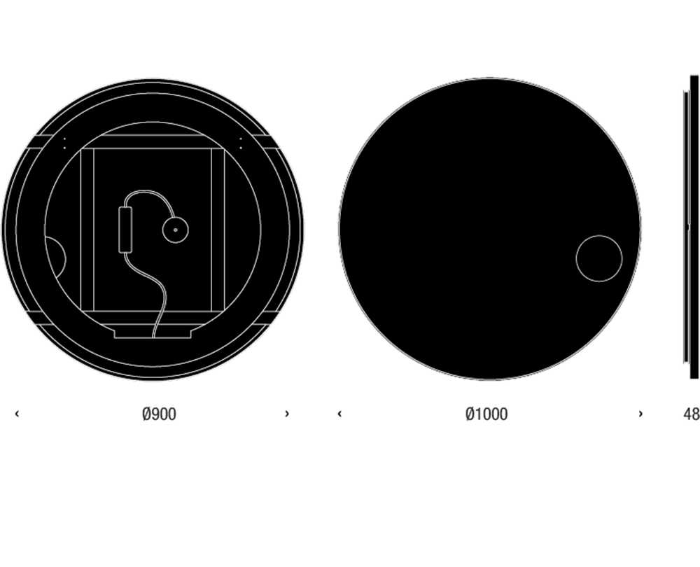 FROST UNU Spiegel met verlichting 4141 Ø100cm - 10