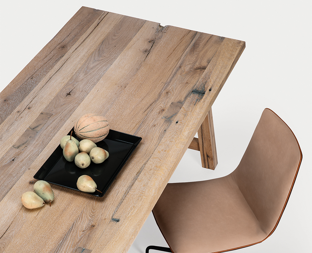 Janua BC02 Cantina tafel geolied vintage eikenhout - 3