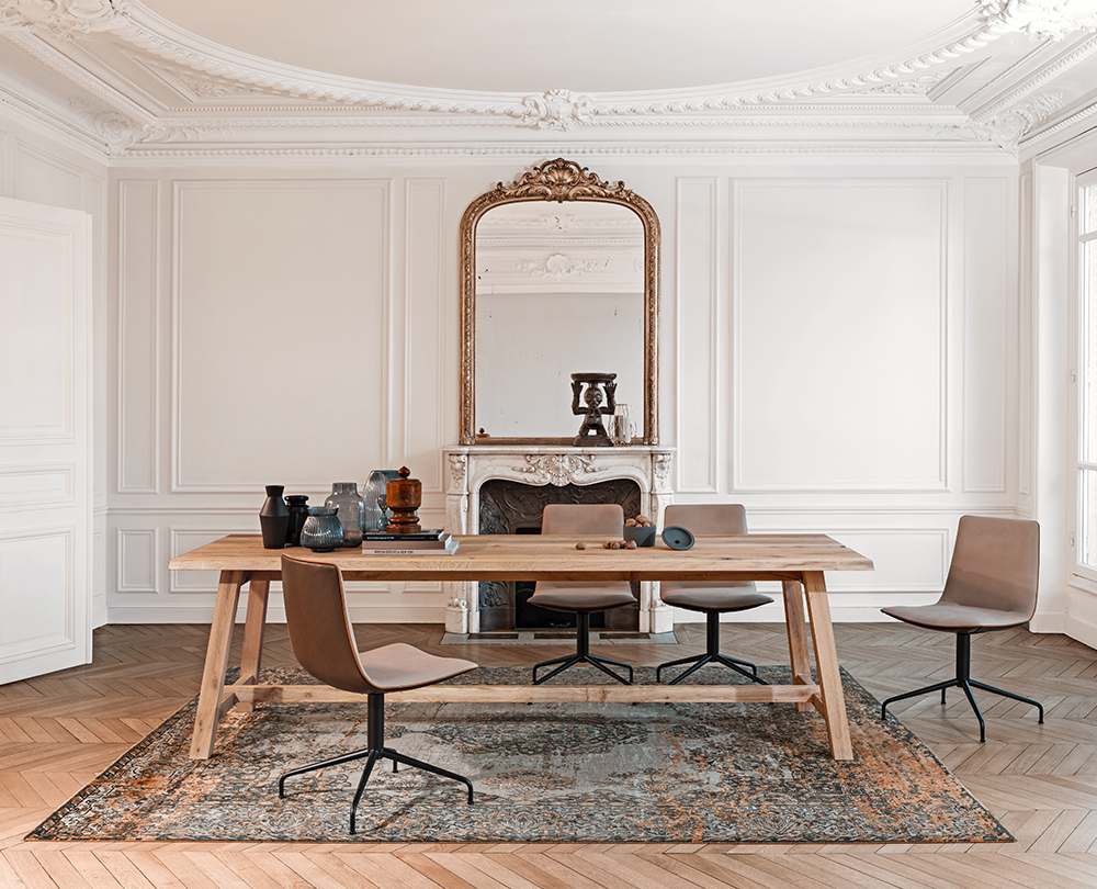 Janua BC02 Cantina tafel geolied vintage eikenhout - 5