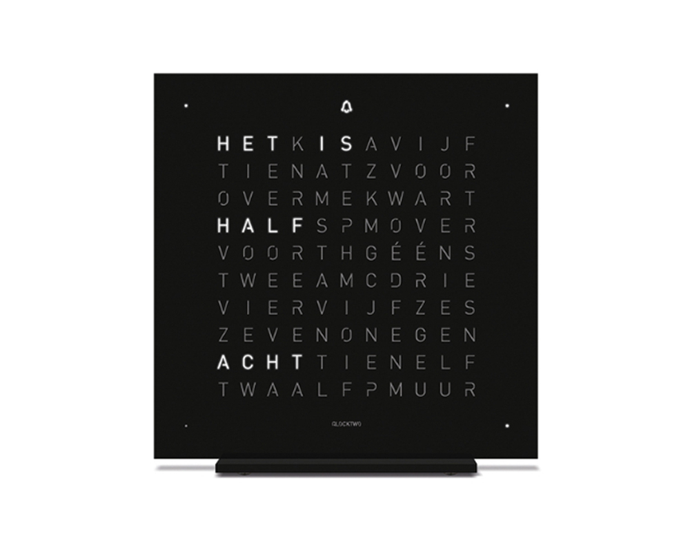 Qlocktwo Touch Pure Corpus zwart Aluminium - 1