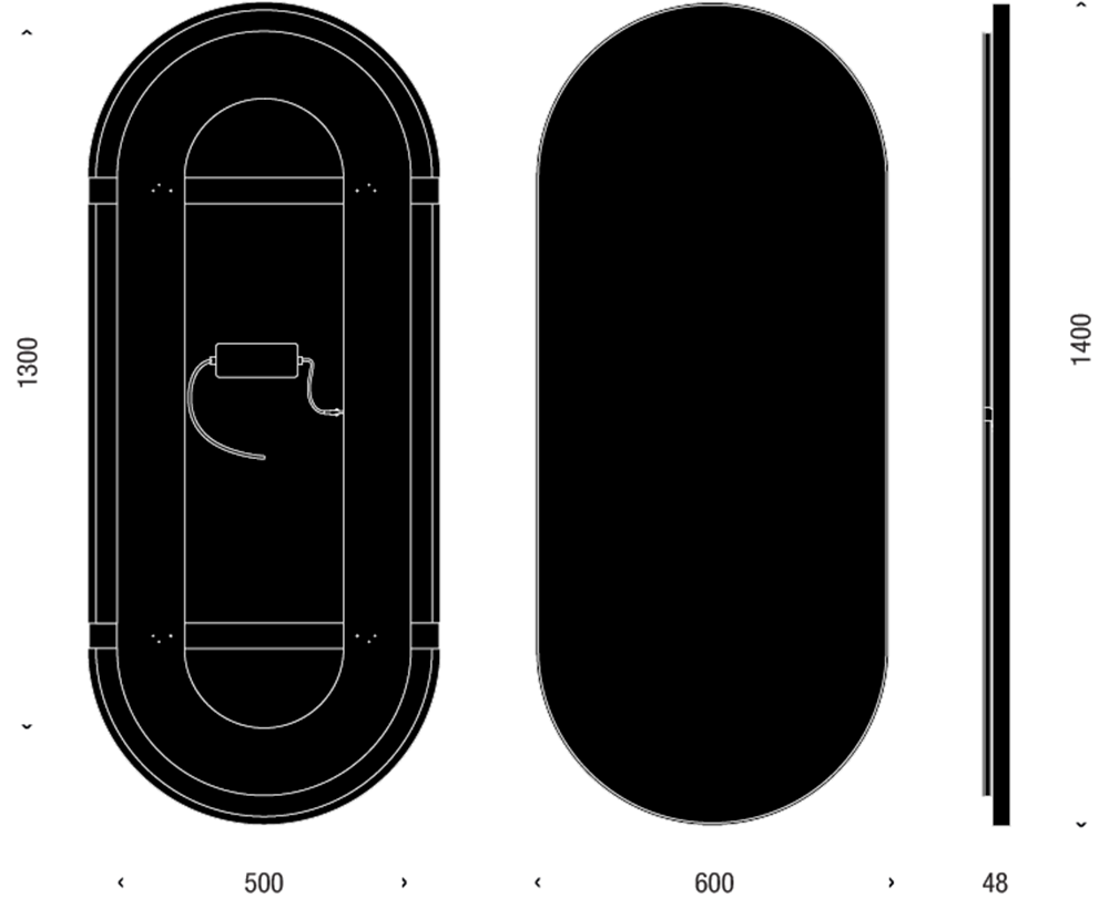 FROST UNU Spiegel met verlichting 4146 140x60cm - 10