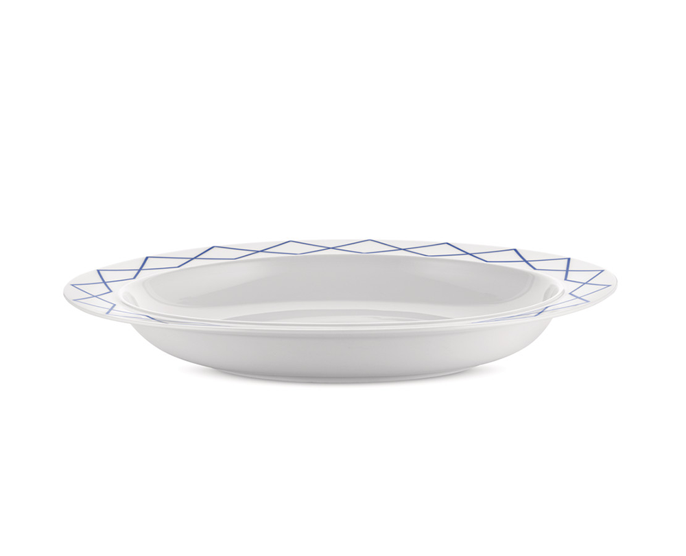 Alessi La Bella Tavola ovaal serveer bord blauw - 1