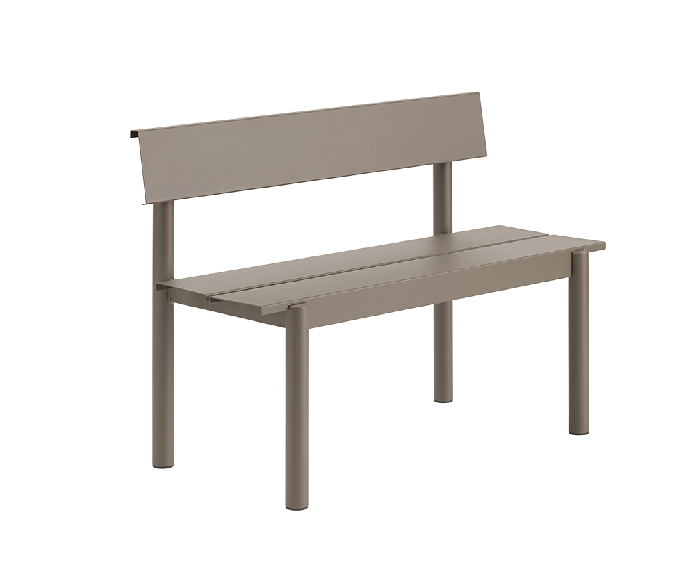 Muuto Linear Steel bank met rugleuning - 1