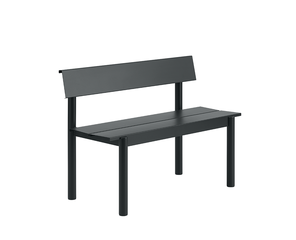 Muuto Linear Steel bank met rugleuning - 6