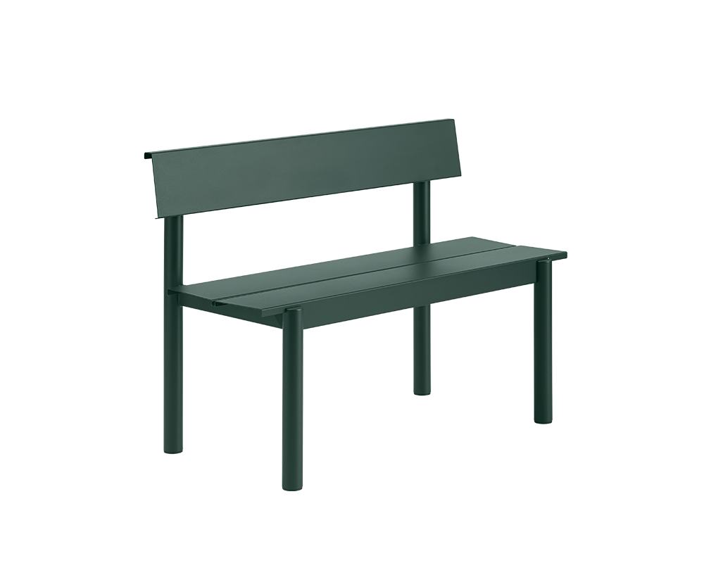 Muuto Linear Steel bank met rugleuning - 3
