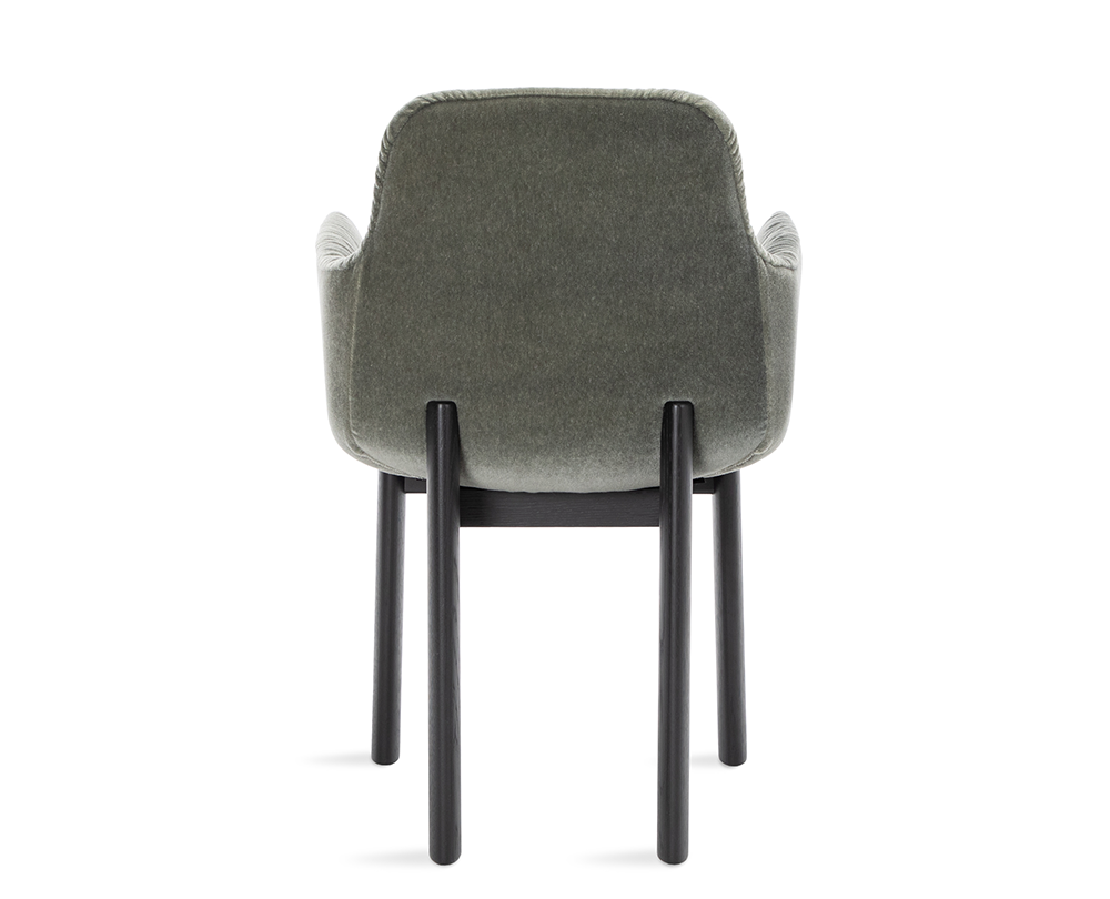 Freifrau Leya armleunstoel hoog houten frame - 4