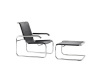 Thonet S 35 LH voetbank leer - 2