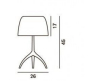 Foscarini Lumiere Grande tafellamp met dimmer en aluminium onderstel - 11