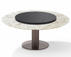 Draenert 1511-1 Nelly eetkamertafel met draaibare plaat in Calacatta gold - 5