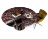Janua BC07 Basket rond tafel rosso lepanto (serpentine) / steel brass glaze - 3