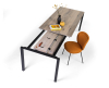 Janua S600 tafel uitschuifbaar wit gerookt rauw effect - 3