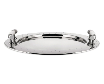 Alessi MGVASS rond dienblad met handvaten