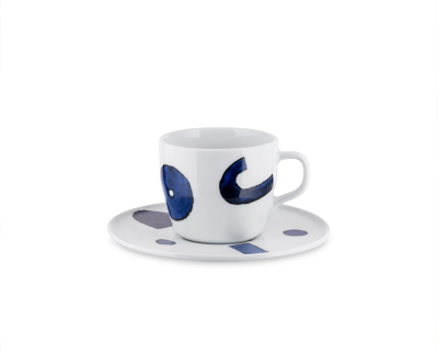Alessi Itsumo Yunoki Koffiekop met schotel (4x)