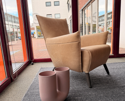 Label Van den Berg Cheo in leder Rex old oak