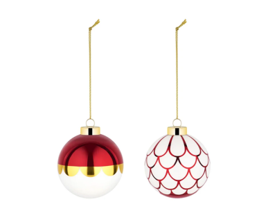 Alessi Delight - Set van twee kerstballen
