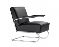 Thonet S 411 fauteuil leer van Thonet