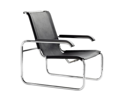 Thonet S 35 L fauteuil leer