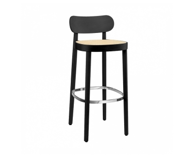 Thonet 118 H barkruk met vlechtwerk 94cm