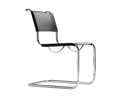 Thonet S 33 sledestoel leer