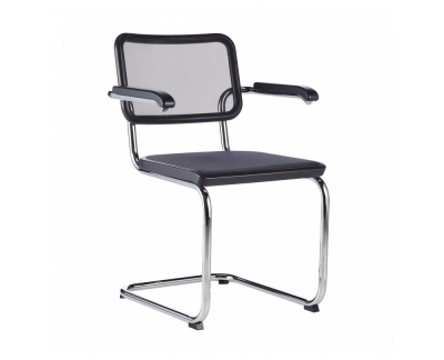 Thonet S 64 N sledestoel met armleuningen beuk