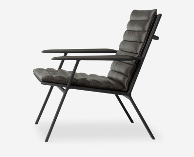 Vipp 456 shelter lounge fauteuil (ebony leather)