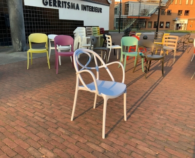 Green Etoile-P eetkamerstoel met armleuningen P111 Blue