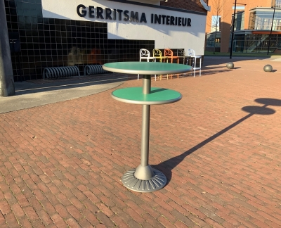 Zanotta bartafel malachite groen / geweerloop grijs