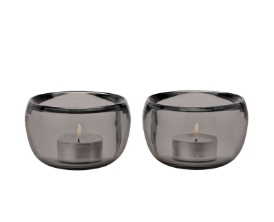 Stelton Ora windlicht (2 stuks) smoke