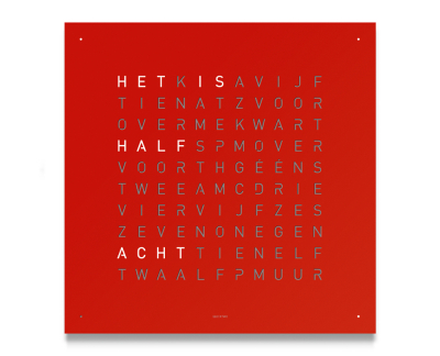 Qlocktwo Earth 90 Poeder coated kleuren