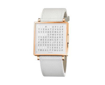 Qlocktwo Watch Rose White horloges