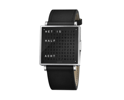 Qlocktwo Watch Pure Black horloges