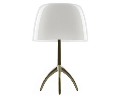 Foscarini Lumiere Grande tafellamp met dimmer en champagne onderstel