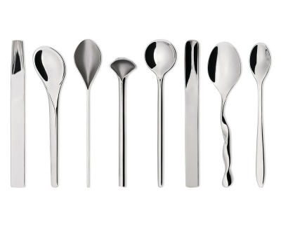 Alessi Il caffè/tè Alessi set van 8 koffielepels