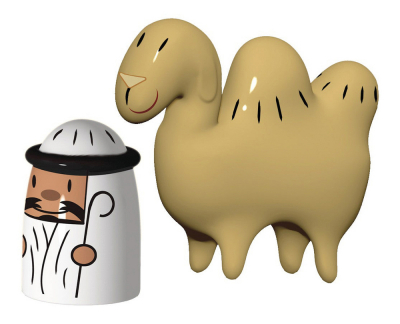 Alessi Amir & Camelus AMGI23 set van 2 figurines