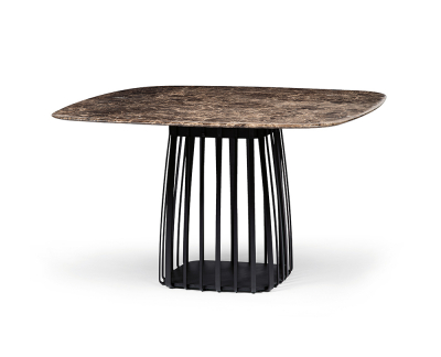 Janua BC07 Basket tafel emperador (dolomite rock) / onderstel zwart