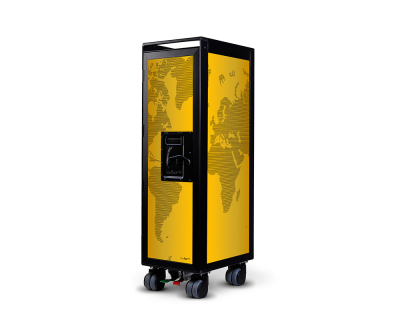 Bordbar Black Worldmap trolley