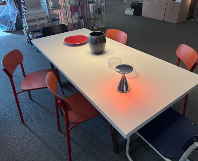 Thonet S 243 Stoel Rood set van 4