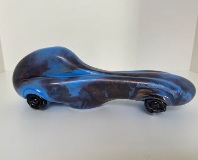 Kosta Boda Fonky Car blauw