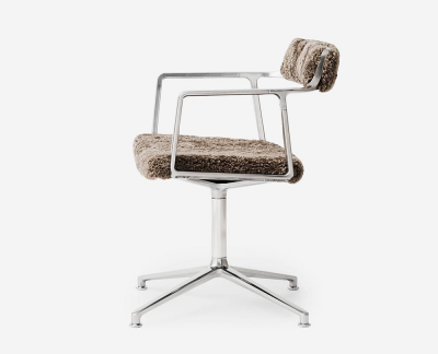 Vipp 452 Curly Edition Swivel Bureaustoel zonder wielen